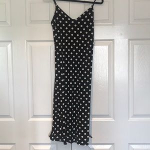 ZARA POLKA DOT MIDI SLIP DRESS